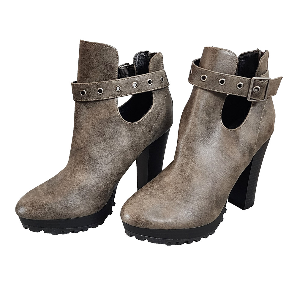 Report Sloane Platform Ankle Boots Women Size 6.5 Gray